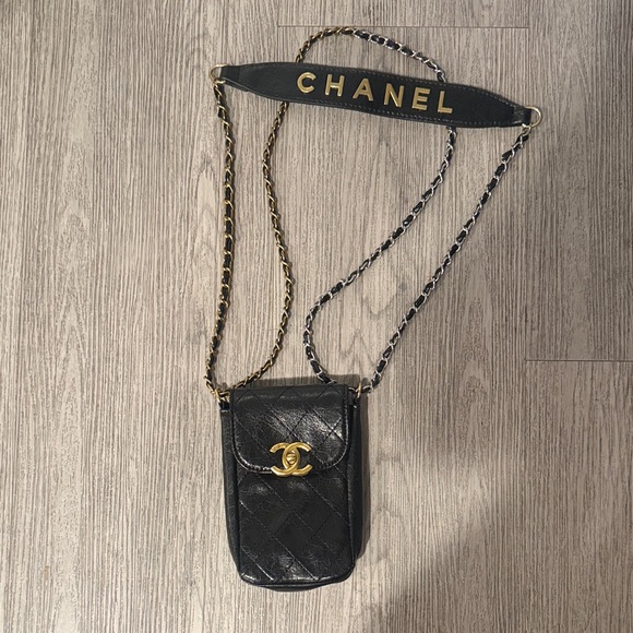 CHANEL Black Quilted Mini Bag with Gold Accents - Picture 2 of 13